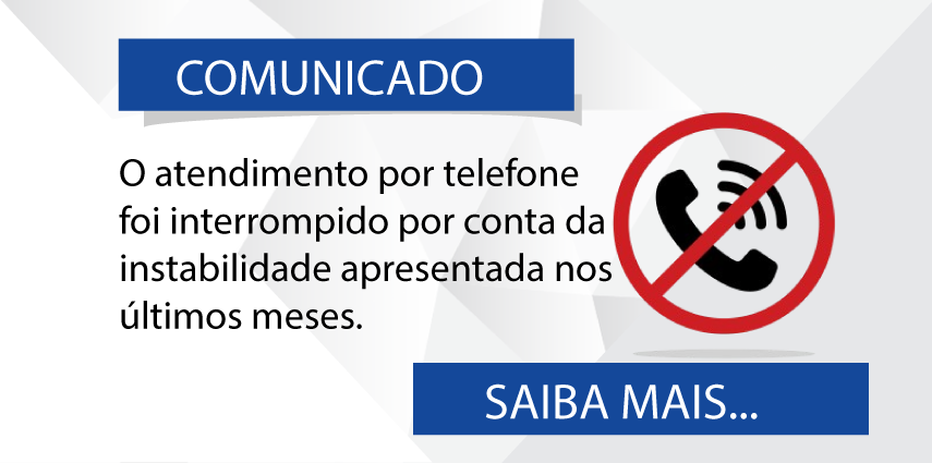 Atendimento por telefone interrompido